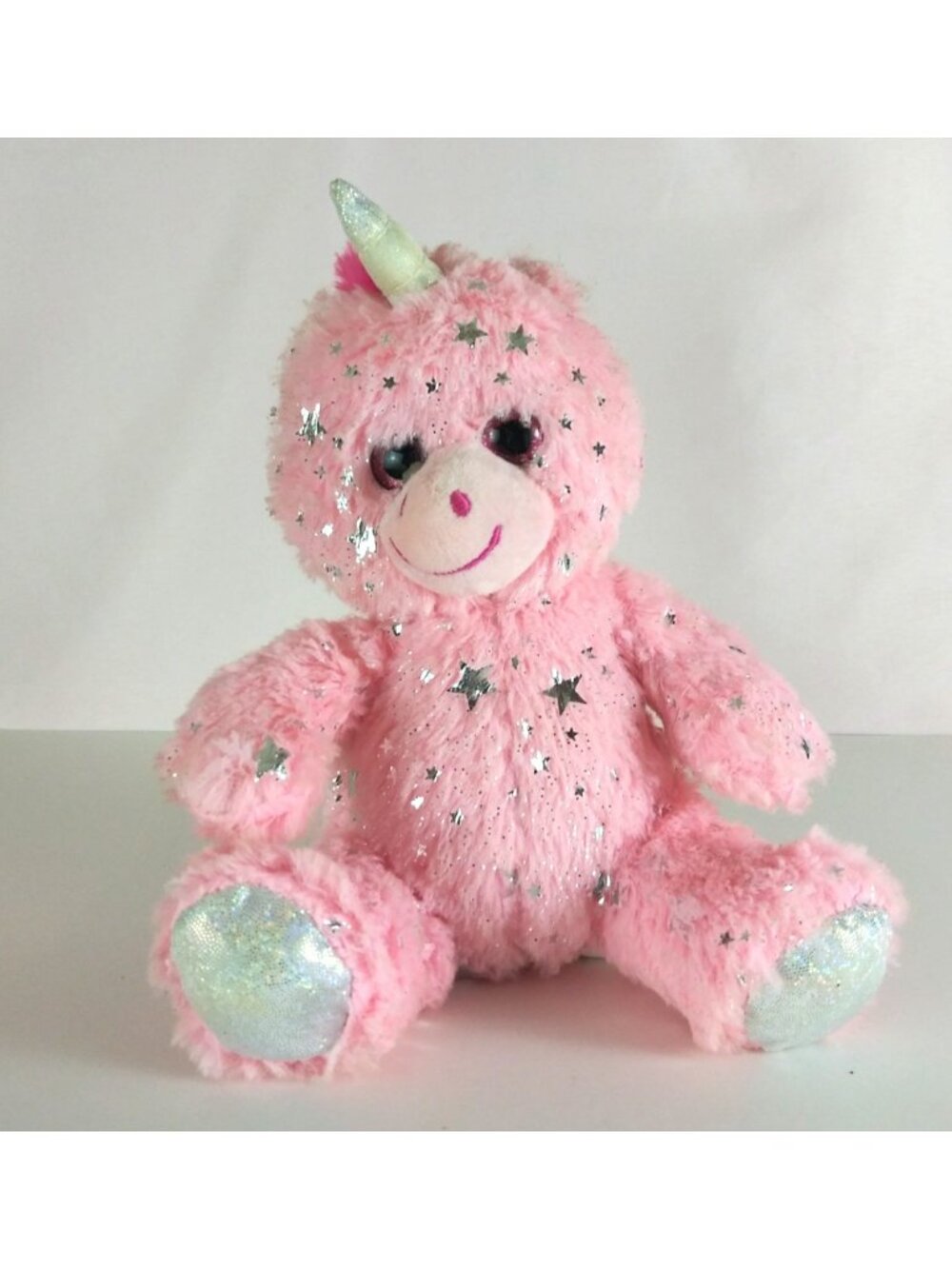 Peek-A-Boo Toys Pink Big Eyes Star Unicorn 8" Plush